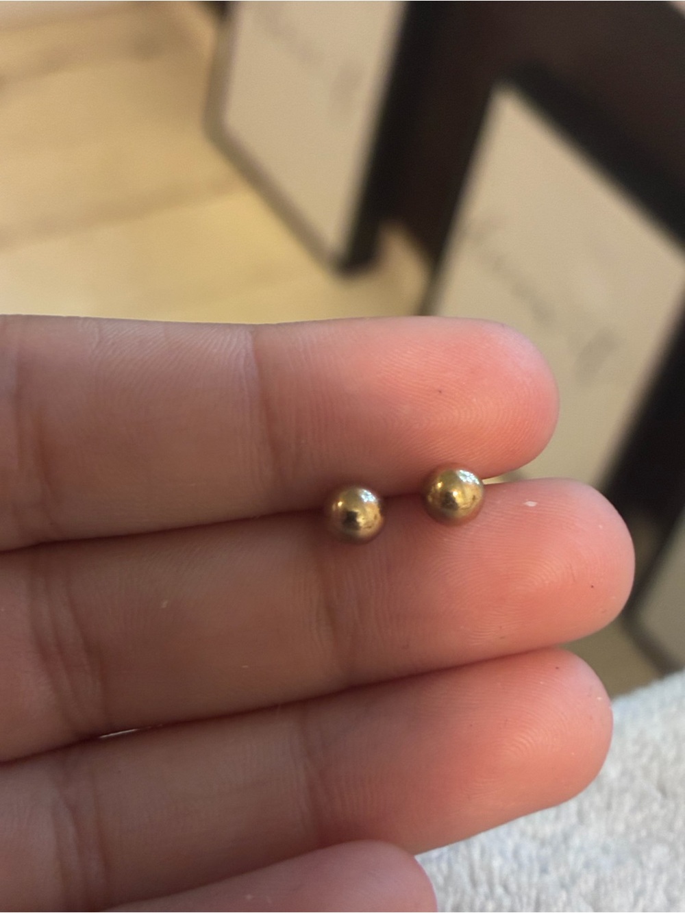 Classic Gold Ball Stud Earring, Medium